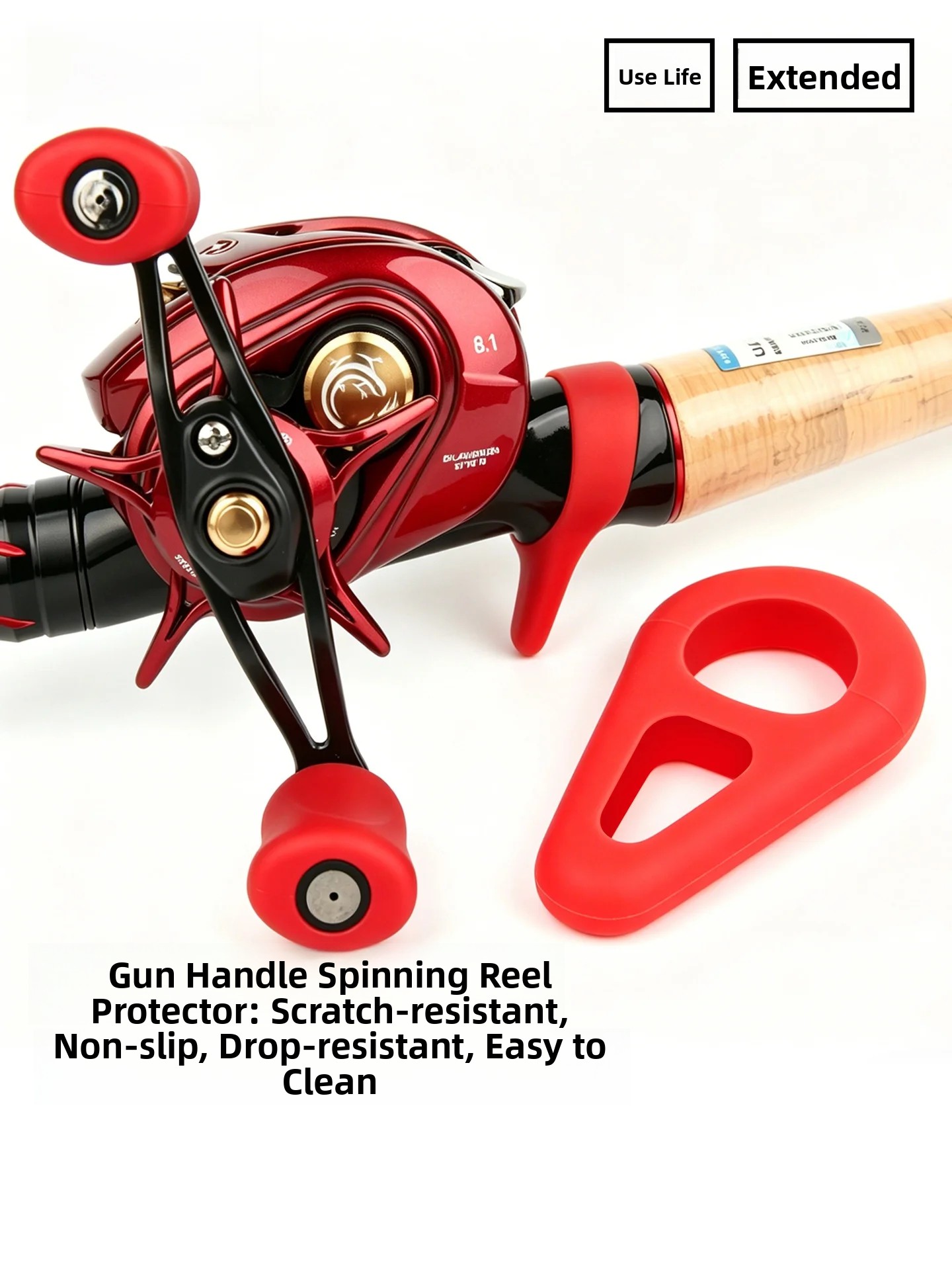 Fishing Rod Case - อุปกรณ์ตกปลา ปลอกป้องกันไกปืนคันเบ็ด ซิลิโคนกันลื่น ทนทาน ป้องกันแรงกระแทก อุปกรณ์เสริมด้ามจับปืน