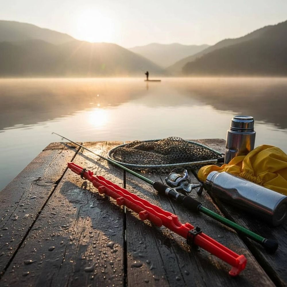 Fishing Rod Combo - รอกตกปลาพลาสติกแบบพกพาพร้อมกลไกม้วนสายอย่างรวดเร็ว ที่ม้วนสายตกปลา แผ่นม้วนสายตกปลา
