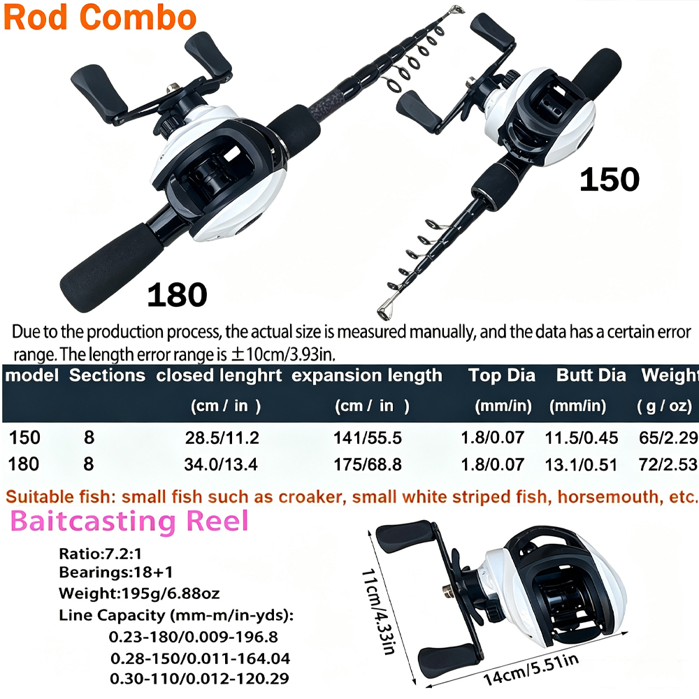 ชุดคันเบ็ดและรอกตกปลาแบบยืดหดไ - Fishing Rod Spinning บทวิจารณ์และราคา