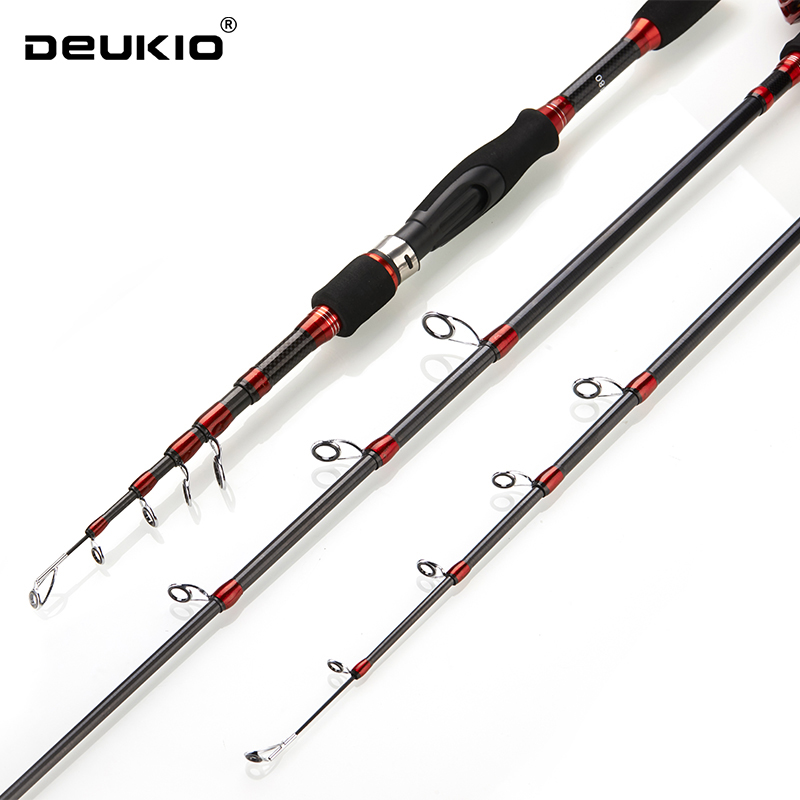 คันเบ็ดตกปลา DEUKIO คาร์บอนไฟเ - Fishing Rod Telescopic บทวิจารณ์และราคา